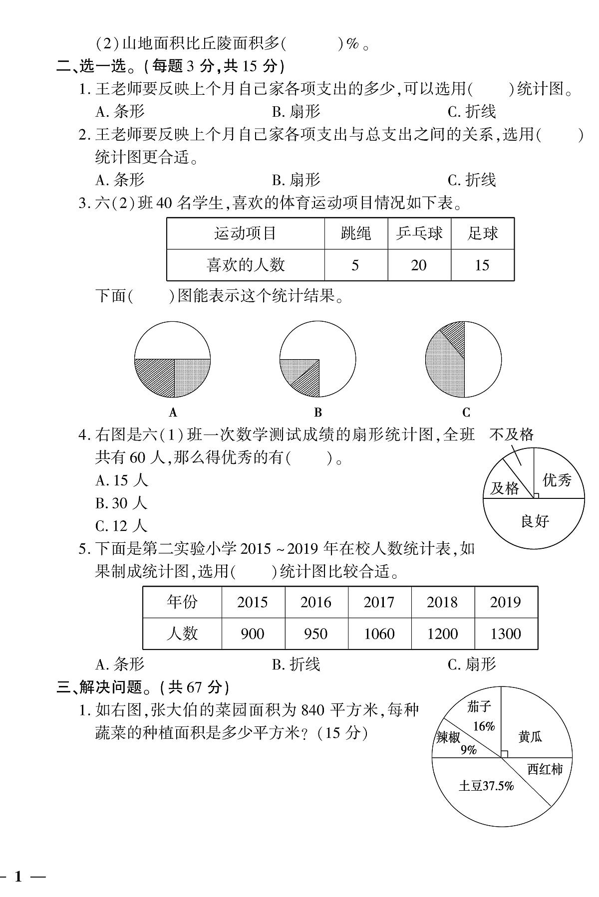 六年级下册-苏教版数学（下册）-教育世家状元卷含答案第2页