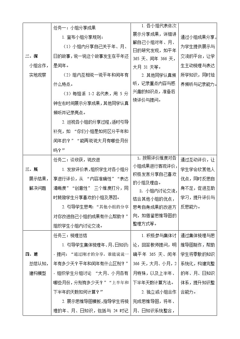 探索年月日的秘密4《畅谈年月日》（教案）-2025-2026学年三年级上册数学 北师大版第2页