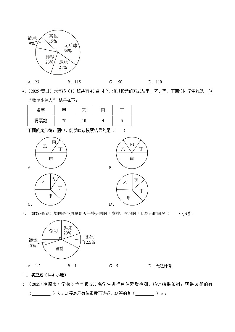 节约用水 练习 2025-2026学年小学数学六年级上册 期末必刷题 人教版第2页