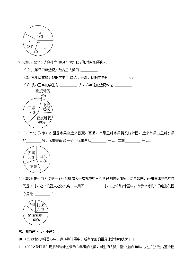 节约用水 练习 2025-2026学年小学数学六年级上册 期末必刷题 人教版第3页