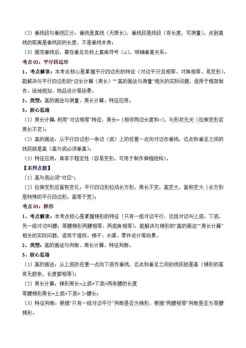 人教版四年级数学上册应用题专项专题05：平行四边形和梯形(3大考点方法点拨+典例分析+变式训练+分层练习)(学生版+解析)第2页
