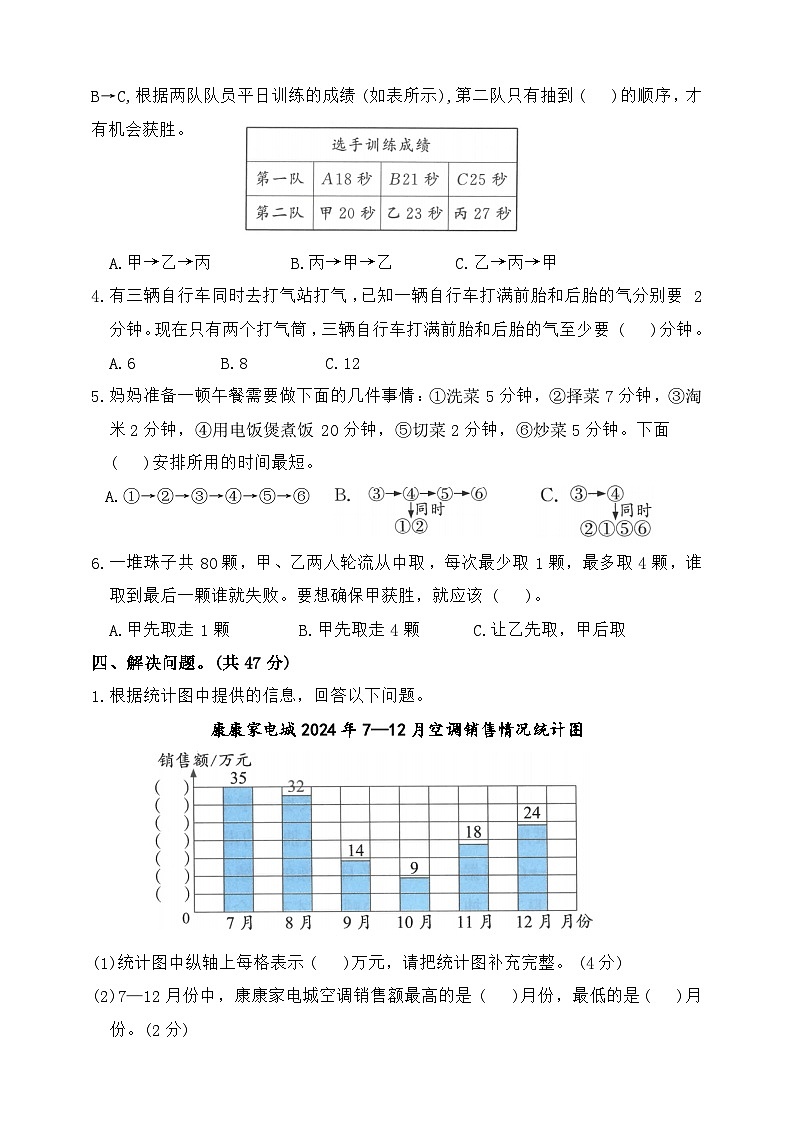2025年秋人教版数学四年级上册期末复习分类整合试卷四（含答案）第3页