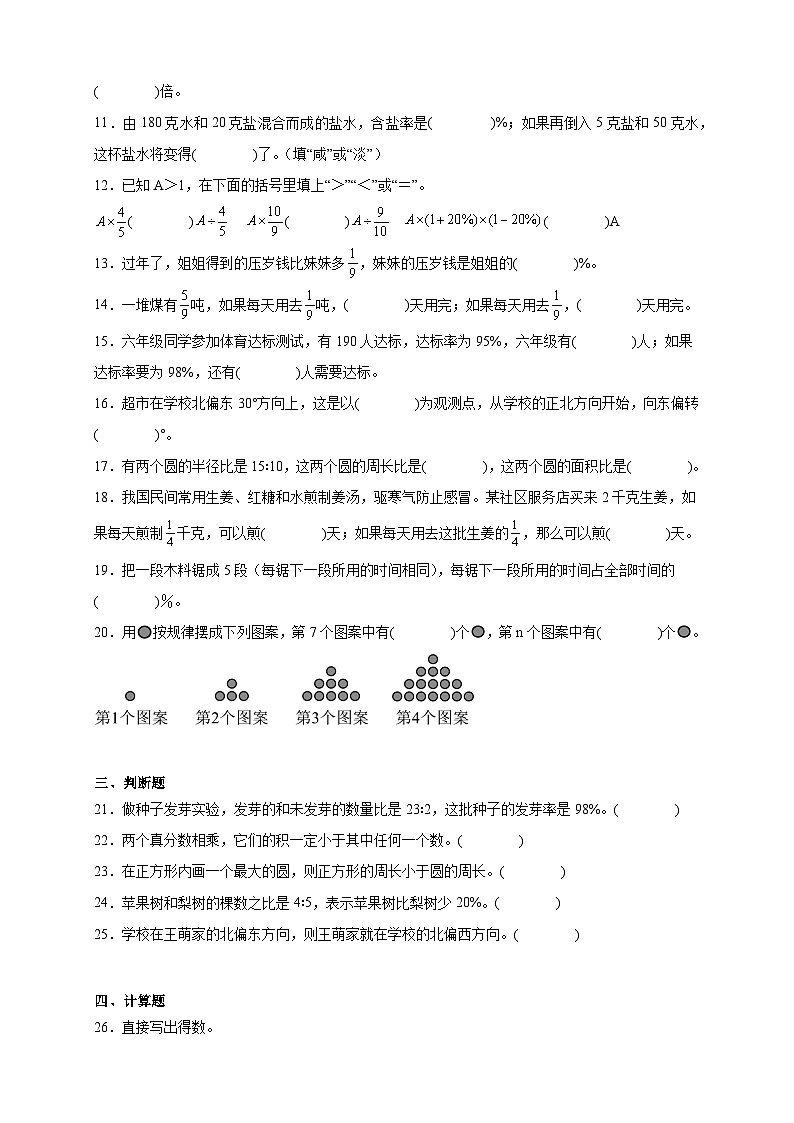 （期末全优卷）期末高频易错押题全优卷-2025-2026学年六年级上学期数学人教版（含答案解析）第2页