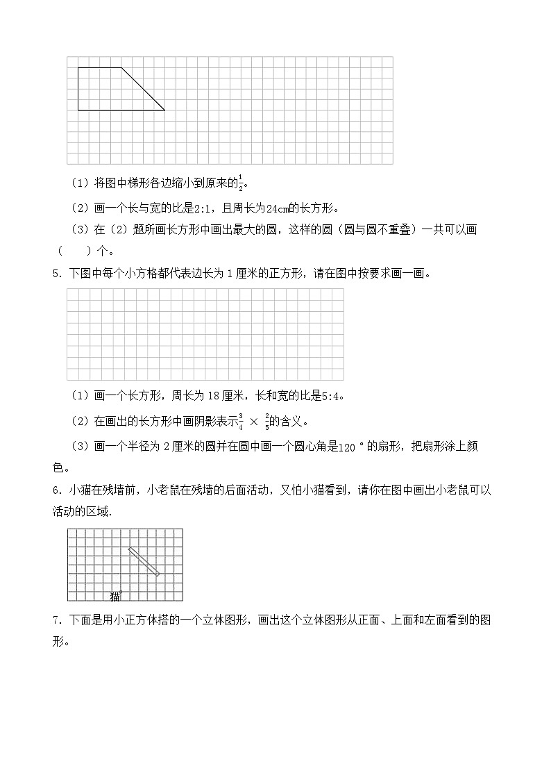 （期末考点）2025-2026学年六年级数学上册期末考点培优精练北师大版专项05 操作题（含答案解析）第2页