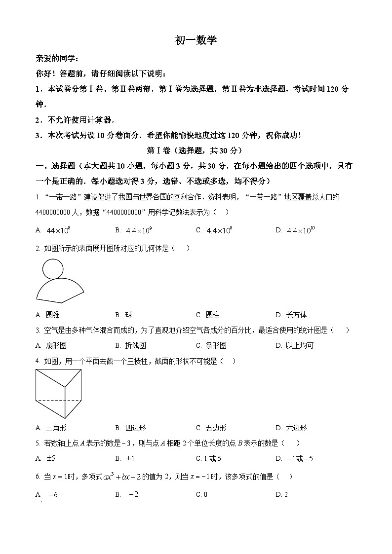 精品解析： 山东省威海乳山市（五四制）2024—-2025学年六年级上学期期末考试数学试题（原卷版）第1页