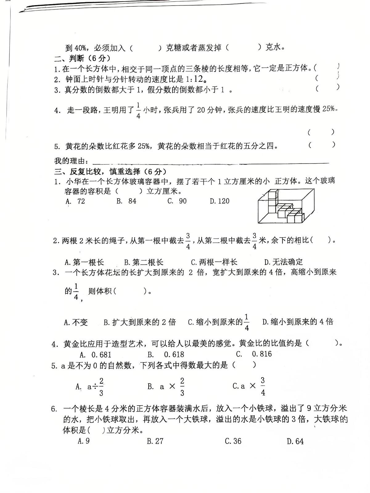 江苏省南通市海安市城南实验小学2024-2025学年六年级上学期期末综合练习数学试题第2页