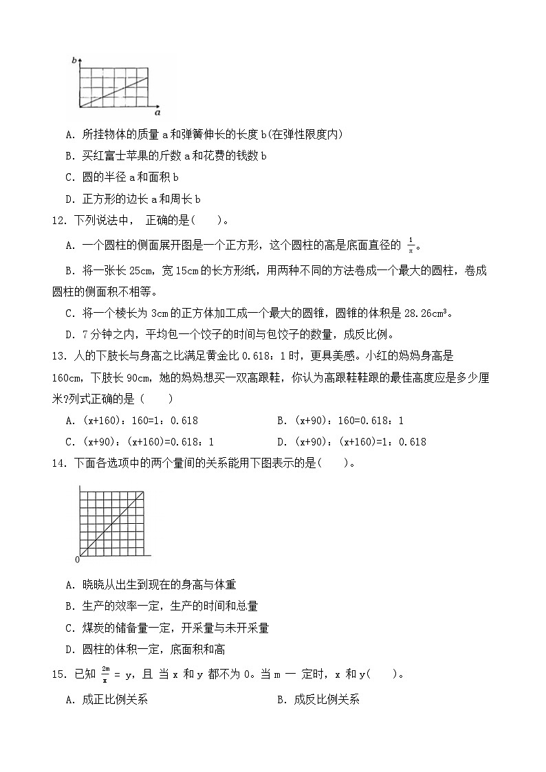 第4单元2026年六年级数学下册单元提升培优精练人教版第4单元 比例 专项01 选择题（含答案解析）第2页