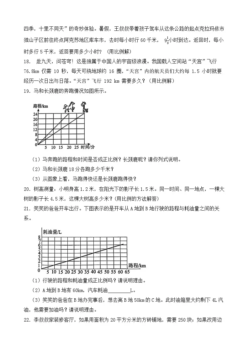 第4单元2026年六年级数学下册单元提升培优精练人教版第4单元 比例 专项06 应用题（含答案解析）第3页