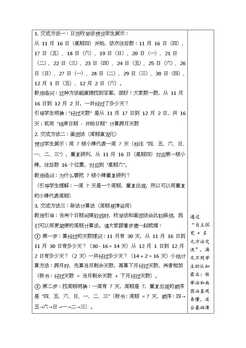 2026年青岛版数学三年级下册 智慧广场——简单的周期问题（二）（表格式教案）第3页