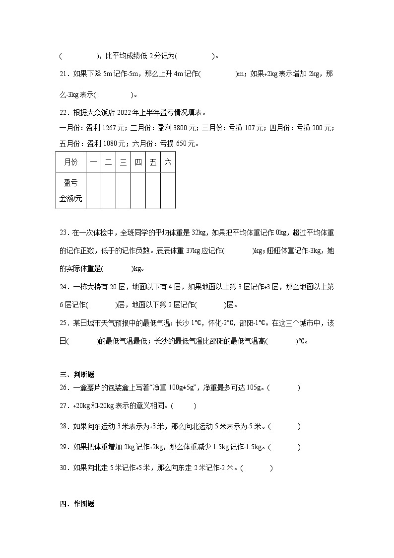 2026学年六年级数学下册人教版《负数》正负数的意义及应用（含答案解析）练习第3页