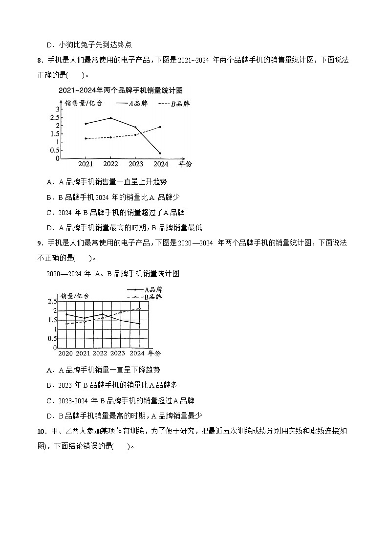 2026年人教版数学五年级下册《折线统计图一》一课一练（含答案解析）第3页