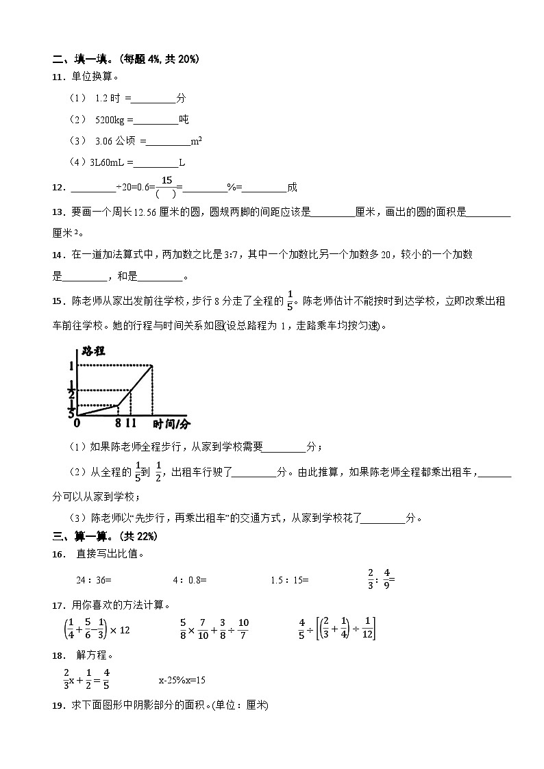 广东省深圳市罗湖区2025-2026学年六年级上学期1月月考数学试卷（含解析）第2页
