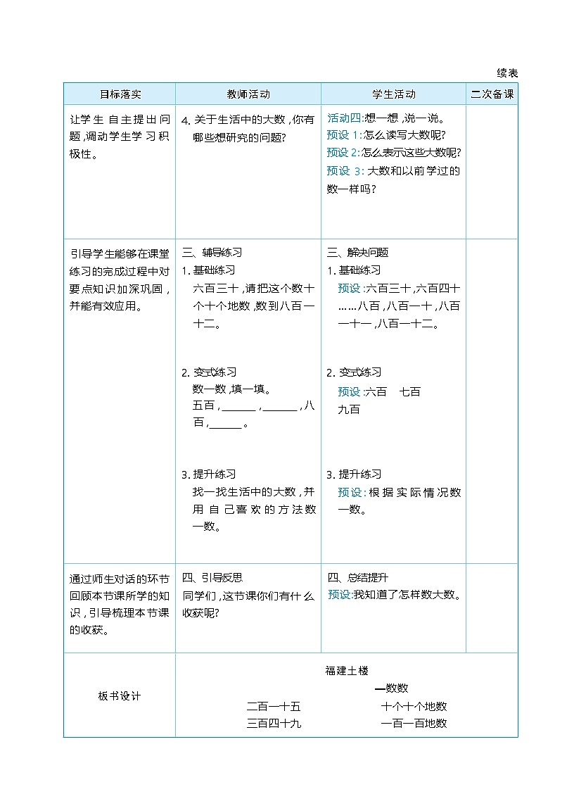 第四单元  生活中的大数 单元整体（教学设计）-2025-2026学年二年级下册数学北师大版（2024）第3页