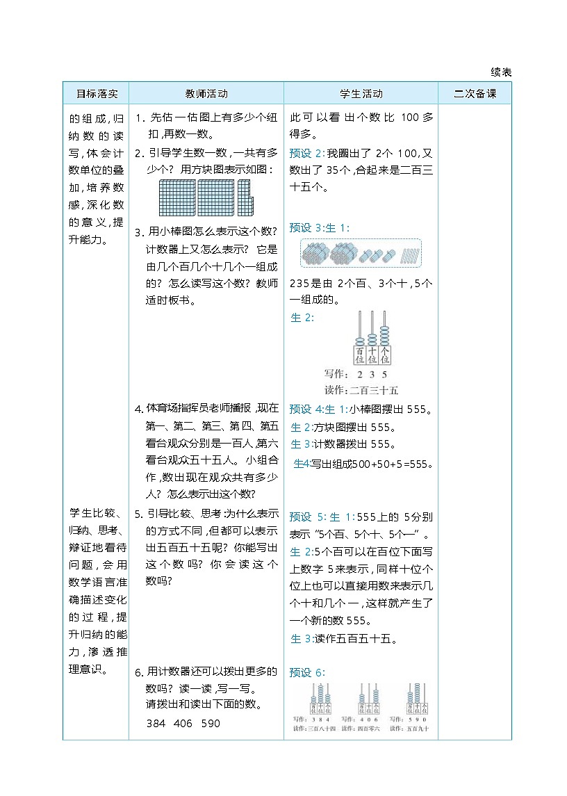 第三单元  万以内数的认识 单元整体（教学设计）-2025-2026学年二年级下册数学人教版（2024）第3页