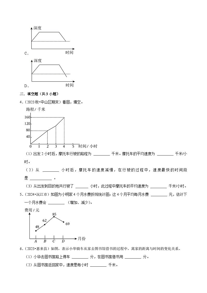 7.1.1单式折线统计图（练习 含解析-中等生）2025-2026学年小学数学五年级下册同步分层 人教版第2页