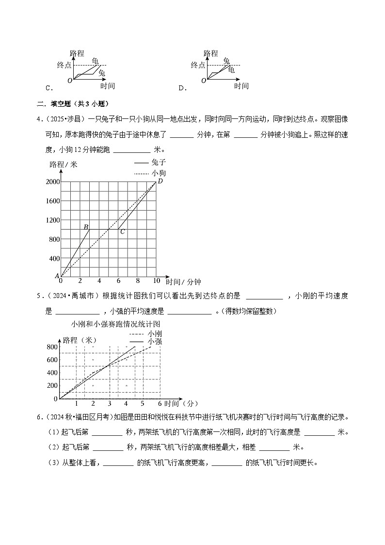 7.1.2复式折线统计图（练习 含解析-尖子生）2025-2026学年小学数学五年级下册同步分层 人教版第2页
