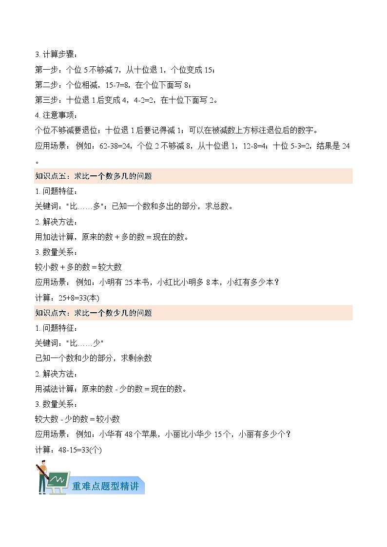 第五单元  100以内的加减法（二）（原卷版）第3页