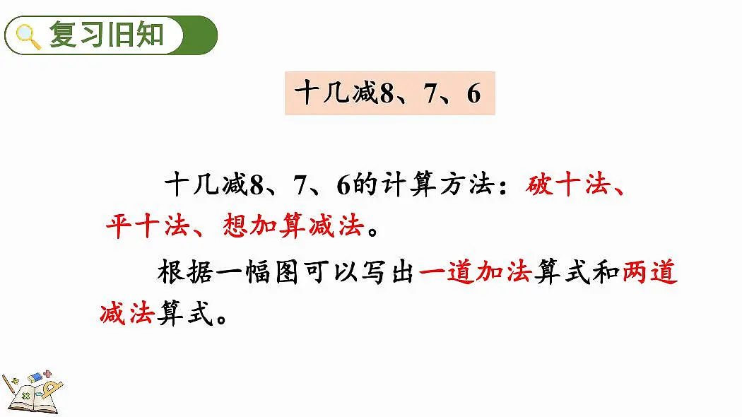 人教版（2024）数学一年级下册第二单元《20以内的退位减法》第5课时《练一练》教案第2页