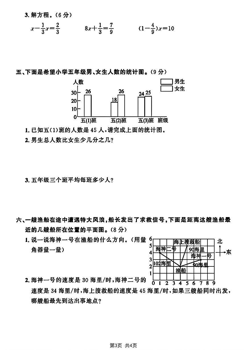 【2024-2025学年期末绝密押题卷】 (练习含答案)人教版五年级数学下册第3页