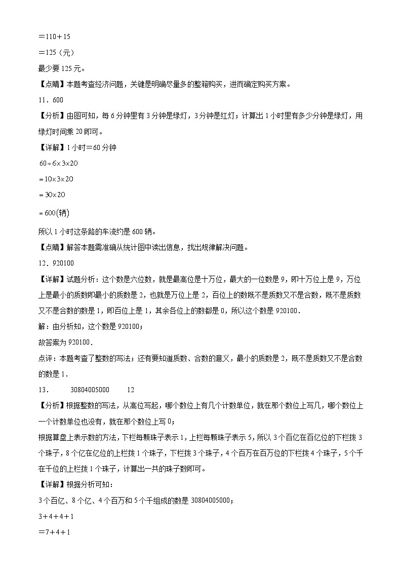 期末培优高频易错押题卷(试题)-四年级上册数学人教版解析版(3)-A4第3页