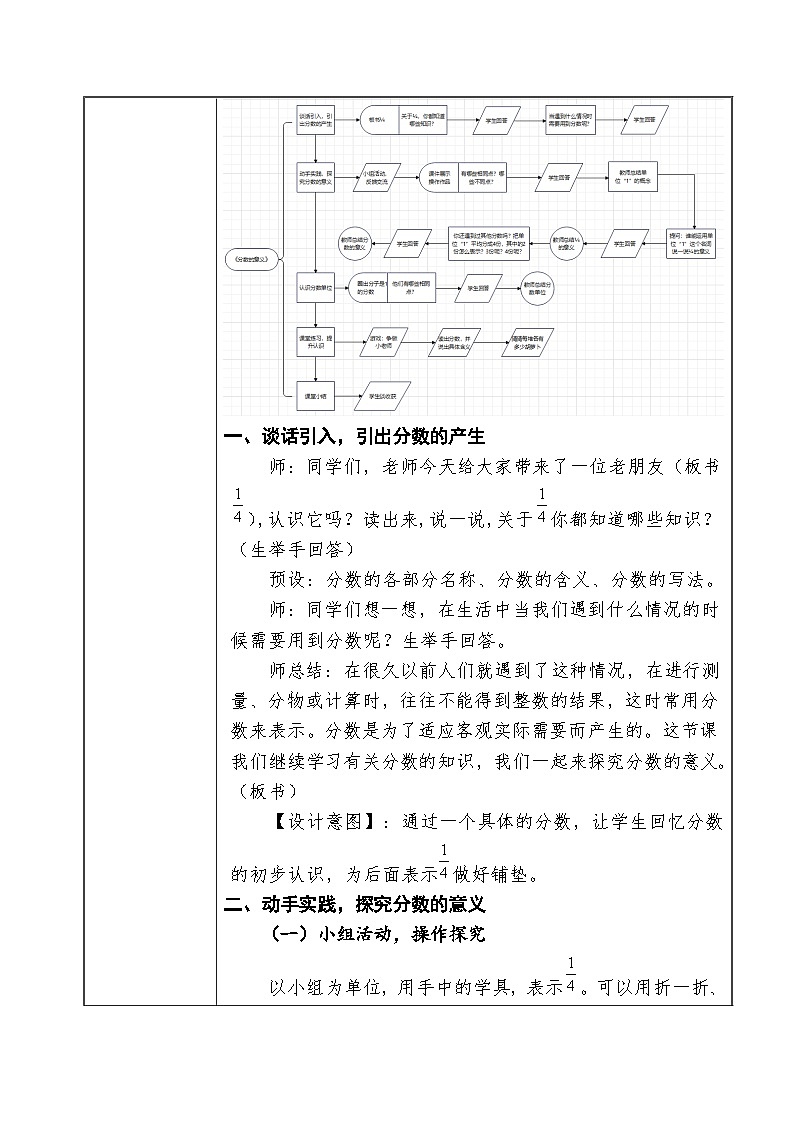 人教版数学五年级下册 分数的意义【教学设计】（表格式）第2页