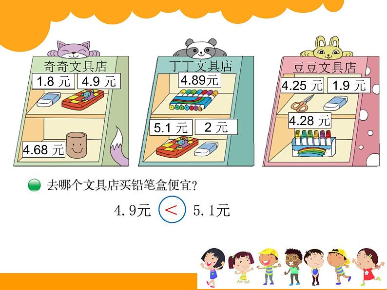 认识小数点《货比三家》课件第2页