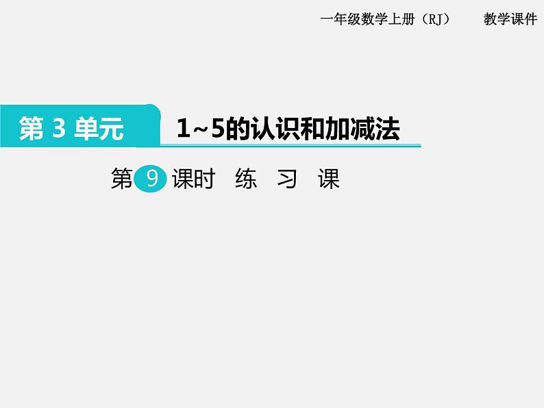 第9课时 1-5的认识和加减法练习课第1页