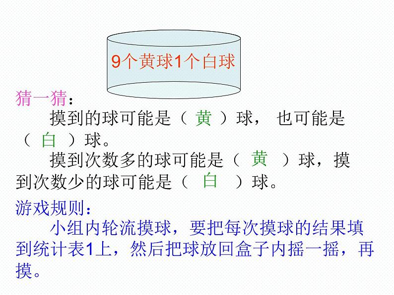 北师大小学数学四上《8.2 摸球游戏》PPT课件03