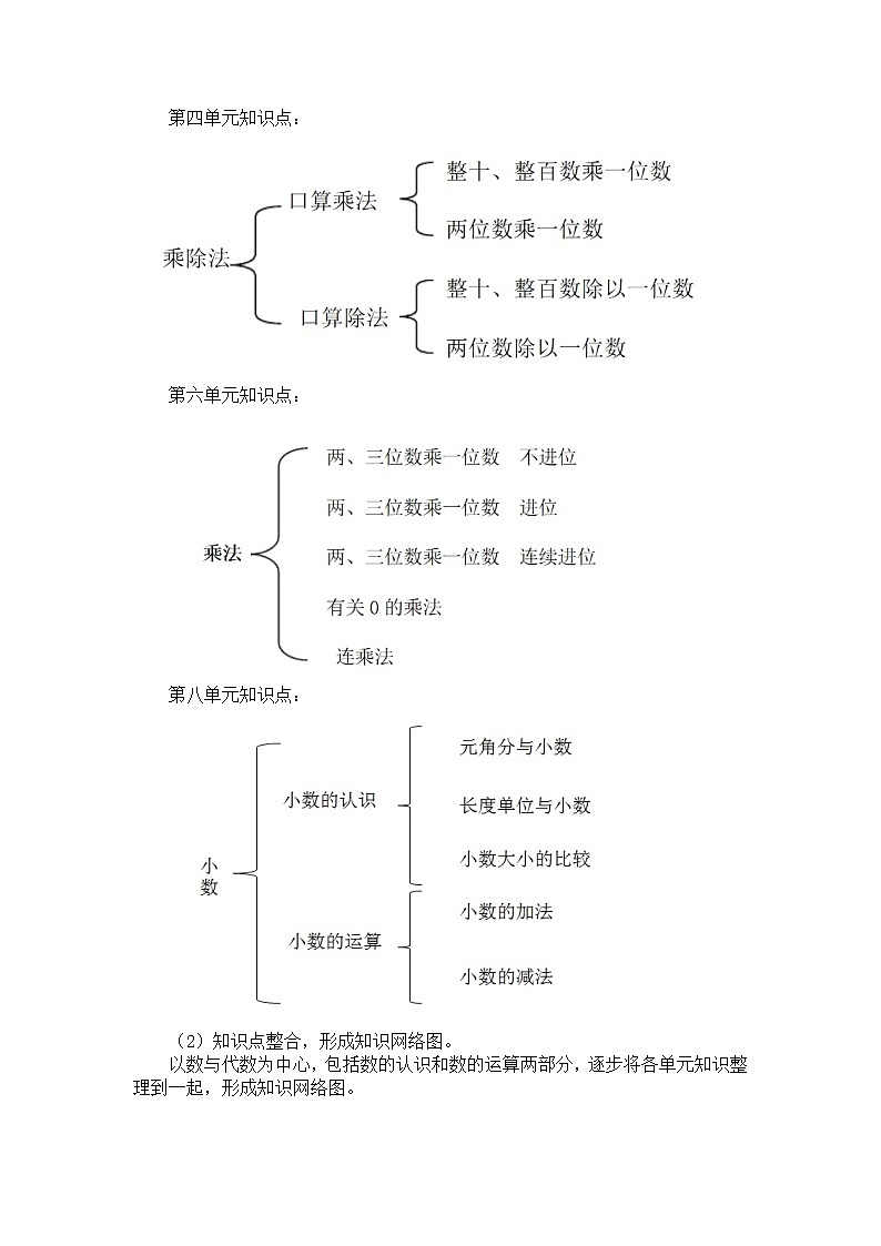 三年级上册数学教案 总复习【第一课时】 数与代数一（数的认识与运算）北师大版（2014秋）03