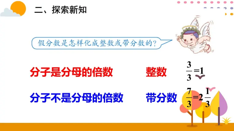 人教版五年级下册真分数和假分数精品课件ppt 教习网 课件下载