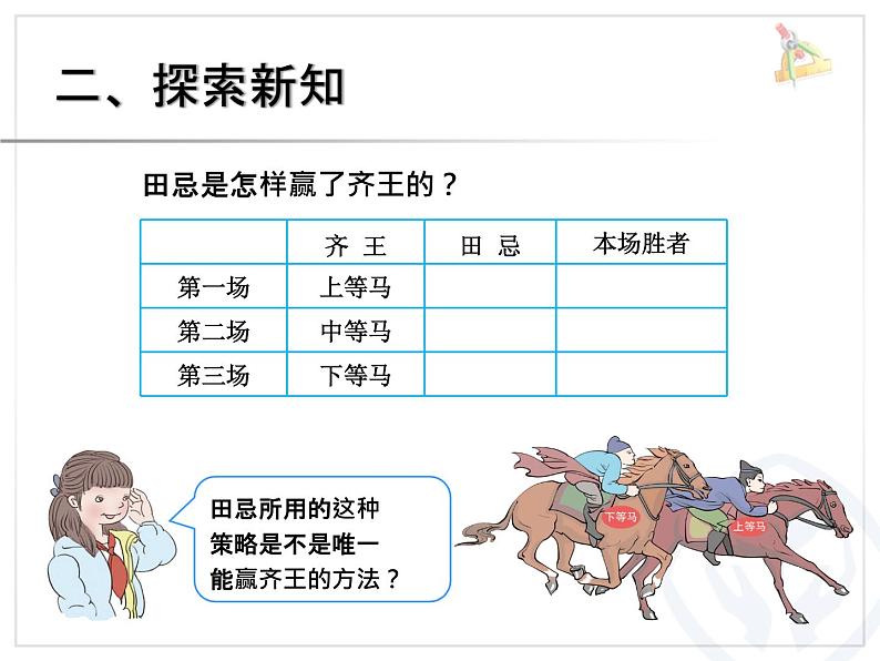 8 数学广角——优化：赛马问题 课件04