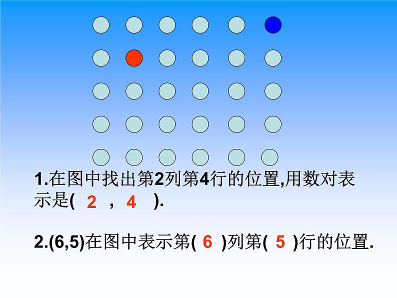 总50课时第八单元第3课时用数对表示点的位置第4页