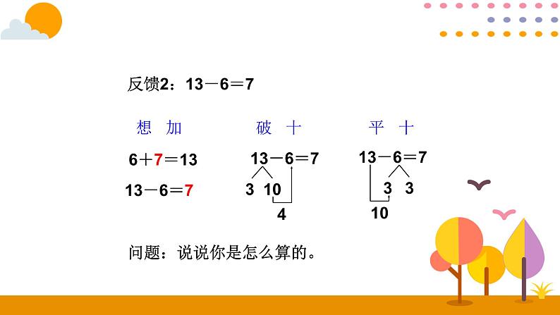 第4课时 十几减7、6ppt课件 - 人教版数学一年级下第5页