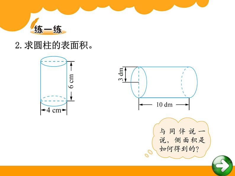 1.2圆柱的表面积PPT课件 - 北师大版数学六下05