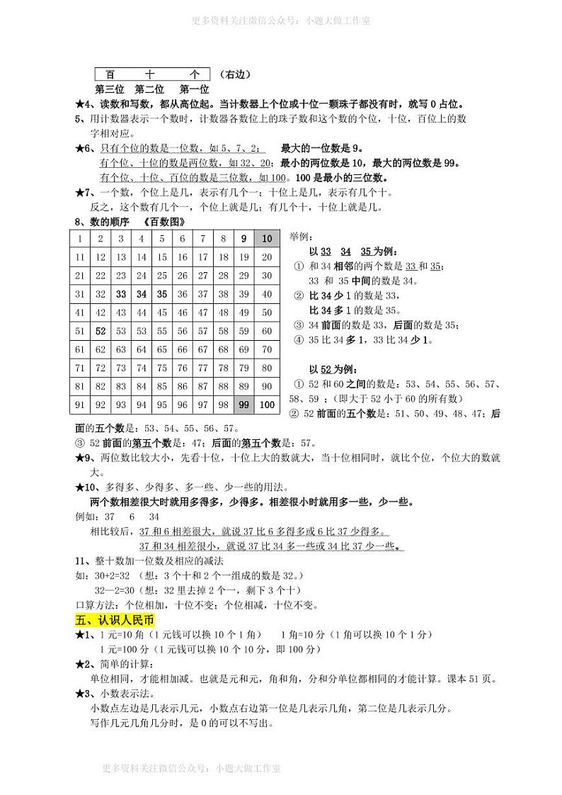 人教版数学一年级下册整本预习资料全汇总02