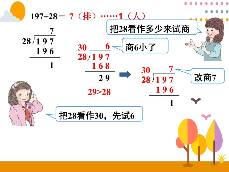 6.(2)《除数接近整十数的除法（五入法试商）》PPT课件05