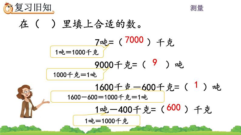 3.9 《吨的认识及和千克的换算--练习七》课件第6页