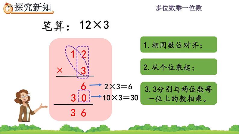 6.2.1《 两、三位数乘一位数（不进位）的笔算》课件05