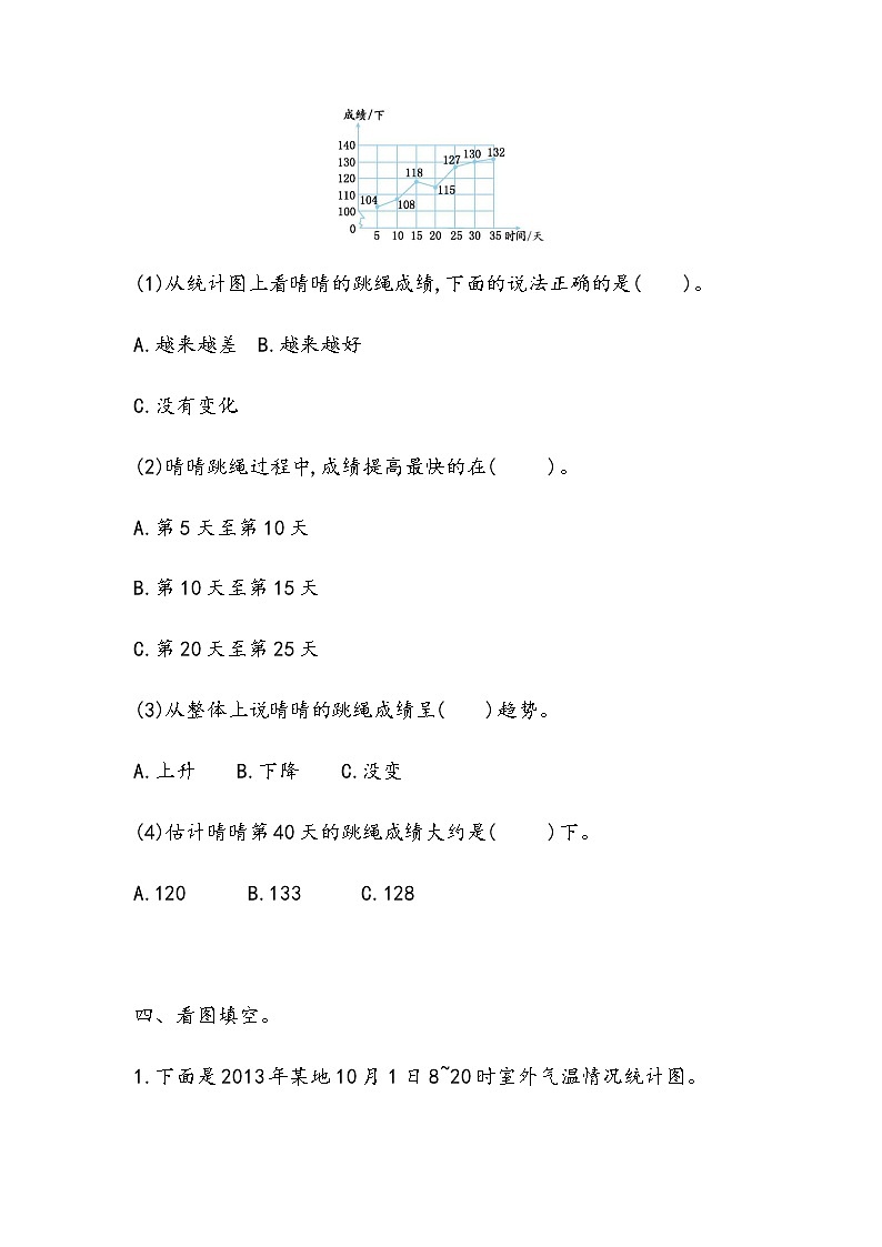 总复习 《折线统计图》 同步练习02