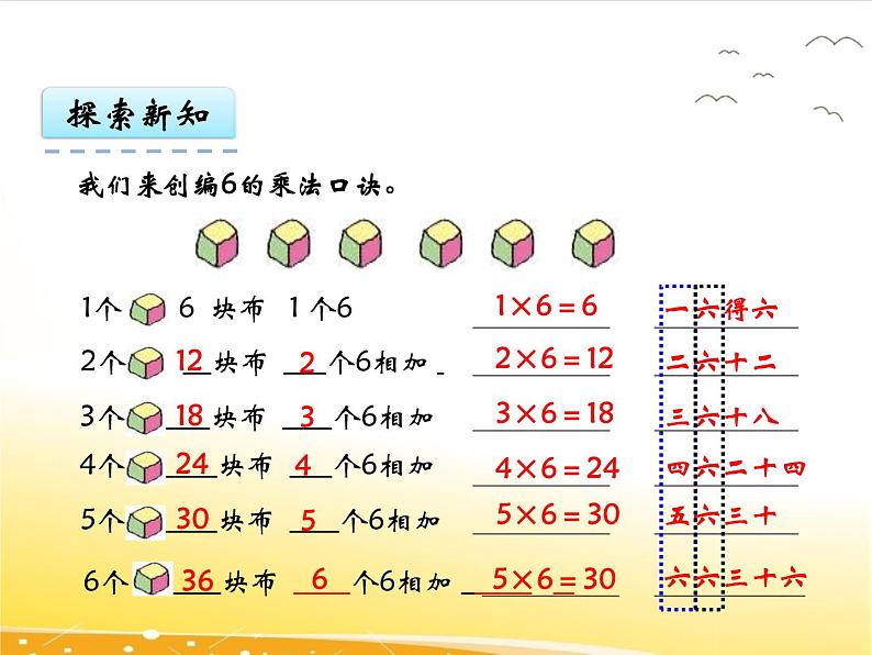 4.1、《6的乘法口诀》课件第8页