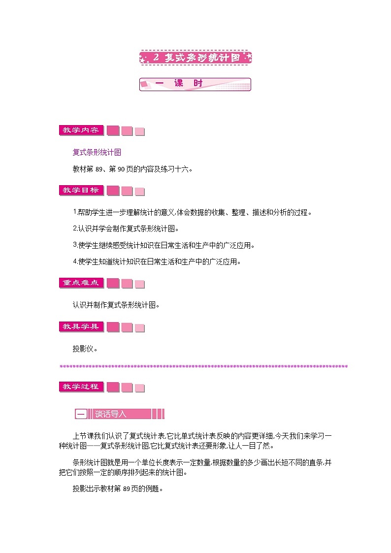 6.2　《复式条形统计图》 教案01