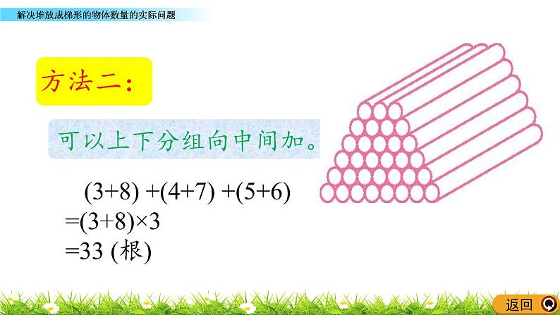 5.14 《解决堆放成梯形的物体数量的实际问题》 课件第5页