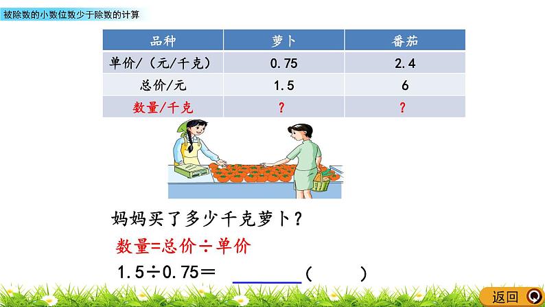 5.12 《被除数的小数位数少于除数的计算》 课件第4页