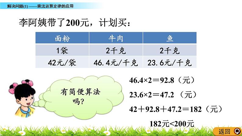 2.6 《解决问题(1)——乘法运算定律的应用》 课件04