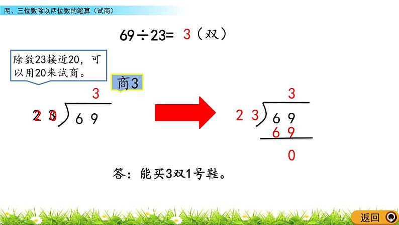 2.3 两、三位数除以两位数的笔算（试商）  PPT课件第5页