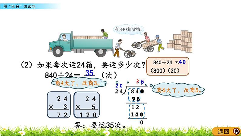 7.4 用“四舍”法试商  PPT课件07