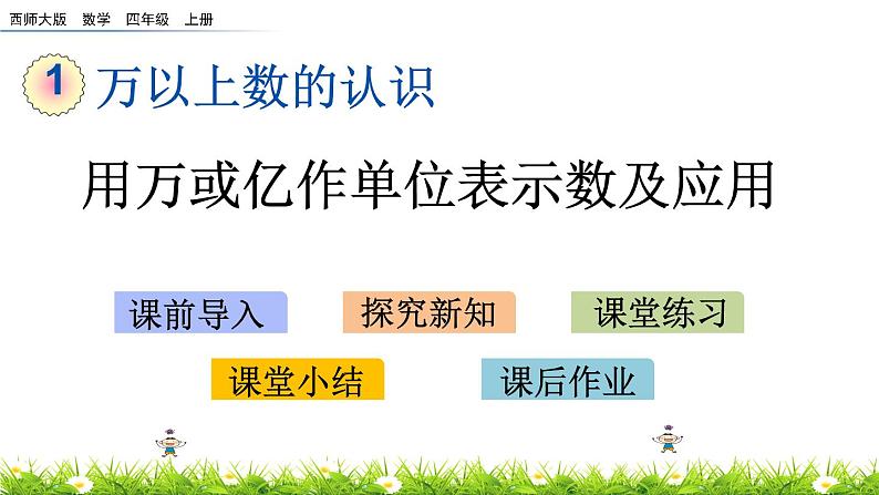 1.6 用万或亿作单位表示数及应用  PPT课件01