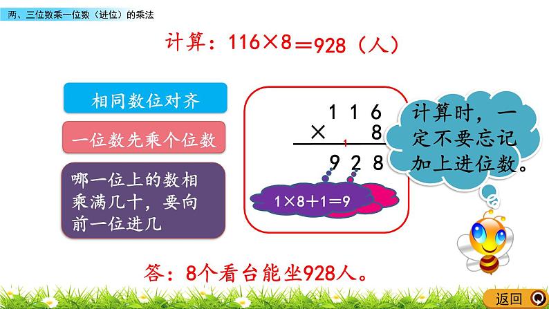 1.2.2 两、三位数乘一位数（进位）的乘法 PPT课件06