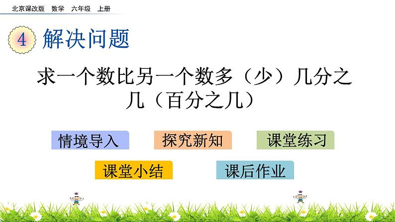 4.5 《 求一个数比另一个数多（少）几分之几（百分之几）》PPT课件01