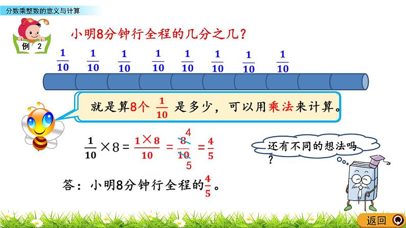 1.1 《 分数乘整数的意义与计算》PPT课件07